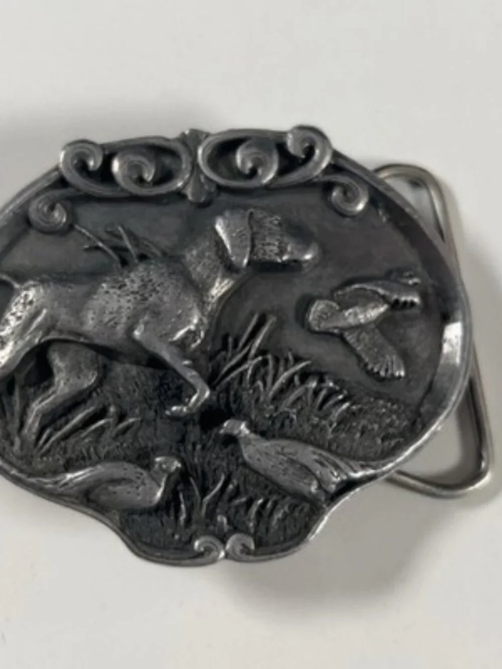 Vintage 1985 Bergamot Brass Works German Shorthaired Pointer Belt Buckle K-42
